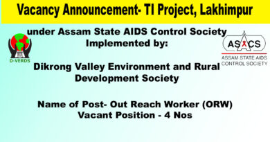 Vacancy Announcement- TI Project, Lakhimpur Vacancy Announcement- TI Project, Lakhimpur